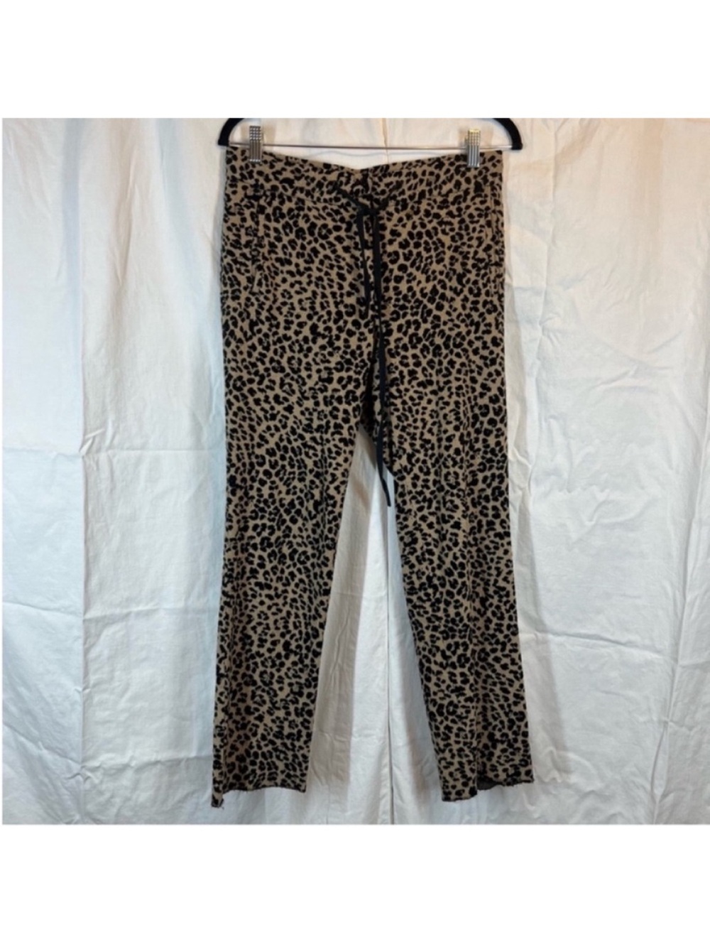 WHIT leopard animal print straight leg pants Classic chic comfy